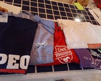 Variety of t-shirts. Large and xl