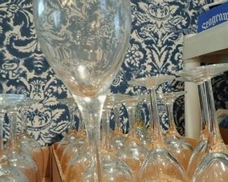 Glass stemware 14 pieces