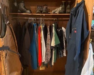 Men’s clothes and heavy duty boots 
