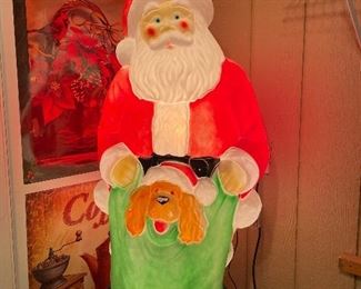 Lighted Vintage Santa 