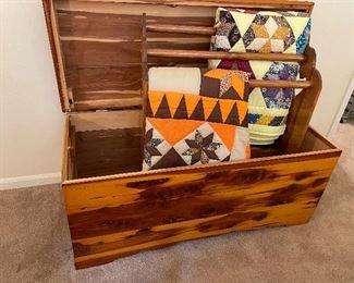 Cedar chest/ Quilt stand