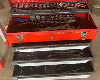 All Craftsman tool box & tools.
1/2” & 1/4” sockets & wrenches. 
& set of box wrenches.
& adjustable wrench. $80 takes all.