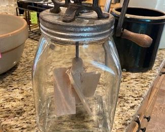 Antique butter churn