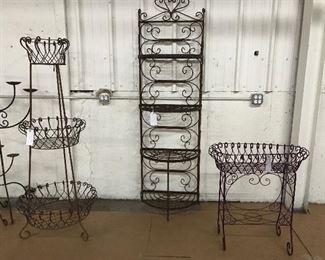 French Heavy Iron Tall  Rack, Round 3 tiered plant Stand, we have a lot of plant stands!! 