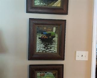 Three original oils on canvas, purchased in Hong Kong in 1997 (framing was ridiculous$$!).