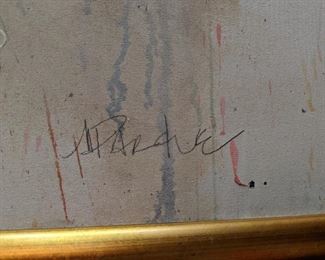 Meredith Pardue's signature on her work entitled "#1, Selections from the Blackwater".