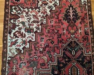 Rare Heriz "sampler rug" that shows the weaving skills and design possibilities, as a sales tool to sell a complete rug - this hand-woven wool rug measures 5' 11' x 4' 4".