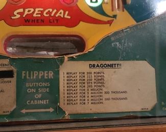 Dragonette Pinball Machine (1954) Manufactured By Gottlieb. In BEAUTIFUL, working condition!