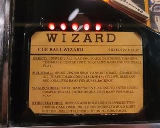 Cue Ball Wizard Pinball Machine (1992) Manufactured By Gottlieb. In BEAUTIFUL, working condition!