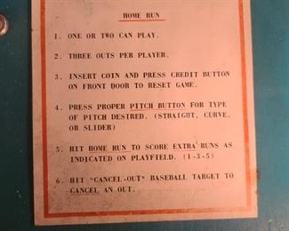 Home Run Pinball Machine (1972) Manufactured By Chicago Coin. In BEAUTIFUL, working condition!