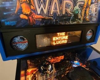 Star Wars Pinball Machine (1992) Manufactured By Data East. In BEAUTIFUL, working condition with original Darth Vader topper!