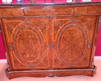 STUNNING Dining Room Buffet With Inlaid & Ornate Details