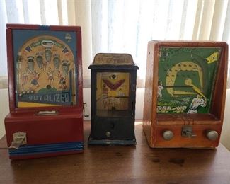 Assorted Table Top Sports Coin-Op Machines - All With Keys!