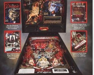 The Phantom Of The Opera Pinball Machine (1990) Manufactured By Data East. In BEAUTIFUL, working condition!