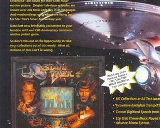 Star Trek Pinball Machine (1991) Manufactured By Data East. In BEAUTIFUL, working condition!