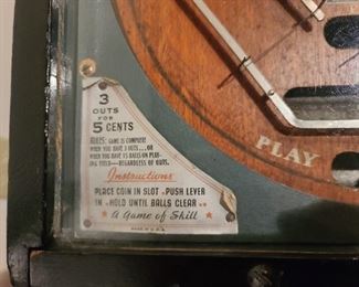 Antique World's Series Pinball Machine