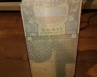 Antique Basketball Punchboard Game