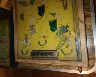 Vintage Tabletop Pinball Game Toy