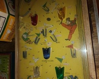 Vintage Tabletop Pinball Game Toy