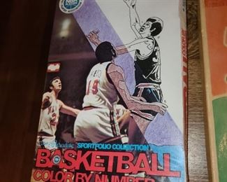 Vintage Venus Paradise Sportfolio Collection Basketball Color By Number - SEALED!
