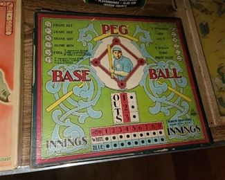 Vintage Peg Baseball Game