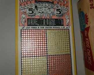 Vintage Diamond Dust Punch Board Game