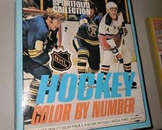 Vintage Venus Paradise Sportfolio Collection NHL Hockey Color By Number