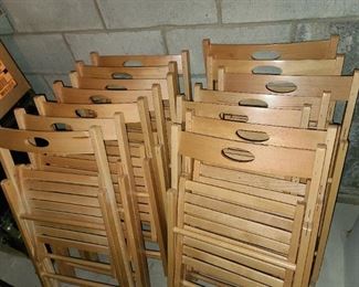 Wooden Folding Chairs (15 Available)