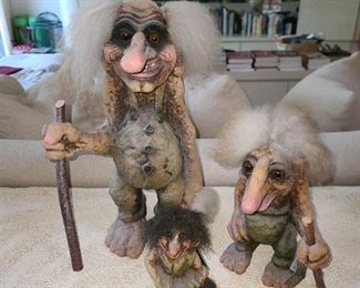 Norway Carved Troll Figurines