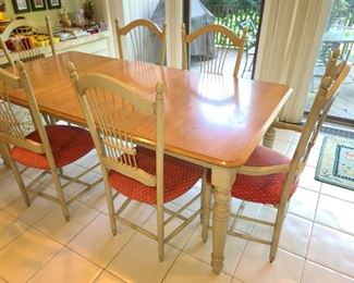 Kitchenette Table W/ 6 Chairs