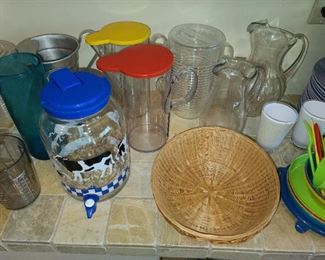 Assorted Kitchen Contents (Glassware, China, Crystal, Dinnerware, Platters, Etc.)