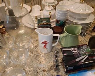 Assorted Kitchen Contents (Glassware, China, Crystal, Dinnerware, Platters, Etc.)