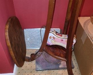 Floral Arrangement In Wooden Swan Pedestal 