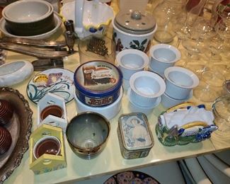 Assorted Glassware, China, Crystal, Dinnerware, Platters, Etc.