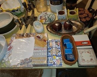 Assorted Glassware, China, Crystal, Dinnerware, Platters, Etc.