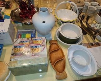 Assorted Glassware, China, Crystal, Dinnerware, Platters, Etc.