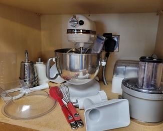 KitchenAid mixer and accessories