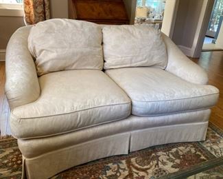 Sherrill two cushion loveseat      $450.00                                                          32"h x 39"d 58" long