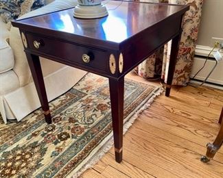Stickley inlaid side table  $450.00                                                                         23.5"h x 22"w x 28"D