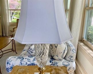 Marble & crystal lamp     33"h   