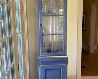 K.A. Roos Swedish painted glass door cabinet                            $1500  (originally $6,400)   79"h x 23"w x 15"d