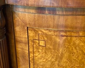 Beautiful Italian burled myrtle sideboard with rosewood banding and inlay                                                 $3,500 (originally $10,500) 40"h x 22"d x 86" long