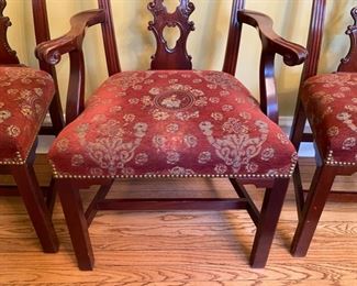 10 Kindel Chippendale-style dining chairs  -                         $3,500   (originally 21,000)                                                         38"h x 23"w x 20.5"d