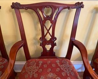 10 Kindel Chippendale-style dining chairs  -                         $3,500   (originally 21,000)                                                         38"h x 23"w x 20.5"d