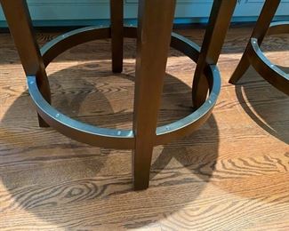Three swivel counter stools                                                  25.5"h x 20" diameter