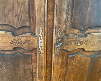 French oak armoire     