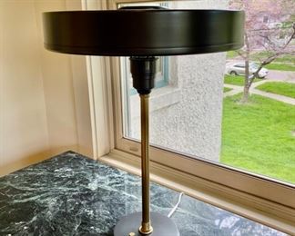 Visual Comfort "Carlo"  table lamp $200                            22"h  small ding in shade
