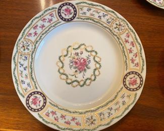 Huge Haviland Louveciennes China service:                       10" dinner plates $50 ea.       14 avail.                                             8.5" luncheon plates $50 ea.  7 avail.                                                7 5/8" salad plates $45 ea.    11 avail.                                            6 3/4" bread plates $40 ea.  14 avail.                                          27 pc 9 1/4" bowls $50 ea.    21 avail.                                        