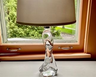 Pr. glass lamps  20"h 