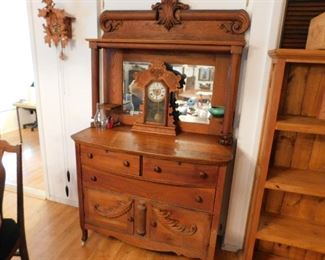 antique oak side board